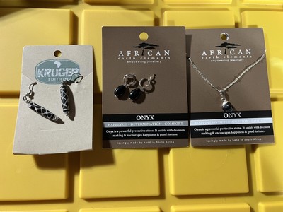 New African Earth Elements Earrings Necklace Jewelry Lot