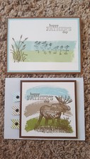 2 Stampin' Up! Father's Day Cards, Moose, Seagulls