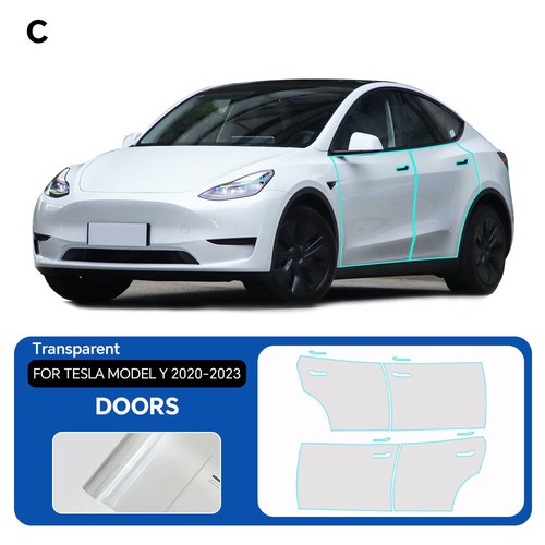 For Tesla Model Y 2020-2024 Doors Precut Paint Protection Film Gloss Clear PPF - Picture 2 of 20