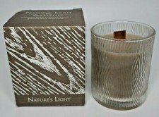 Partylite Natures Light Crackling Wooden Jar White Oak & Sandalwood P2I/G41268