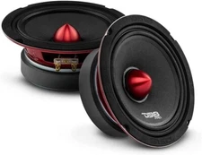 2 DS18 PRO-X6.4BM Loudspeaker 6.5" Red Aluminum Bullet 500 Watts (2 Speakers)