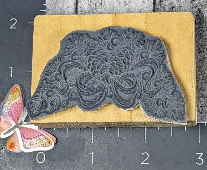 Pinecones Wreathe Bough Ribbons Rubber Stamp Wood AO3 eBay