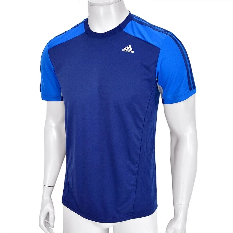 Adidas Clima365 Sports T-Shirt Running Shirt Tennis Running Blue 170/176 | eBay