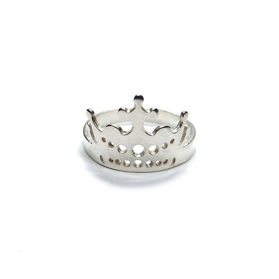 Sterling Silver Ring Crown Solid Stamped 925 Handmade