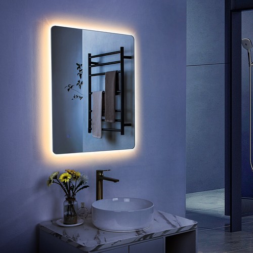 750-1200mm Touch Sensor LED Lighted Backlit Wall Mounted Makeup Anti-fog Mirror - Picture 11 of 15
