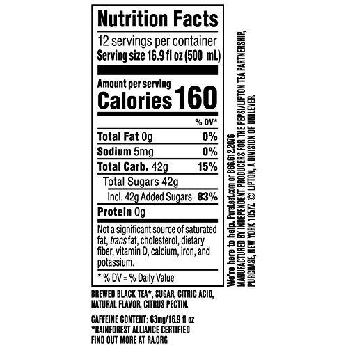 Pure Leaf Iced Tea Raspberry 18.5 Fl Oz Pack of 12 - Picture 6 of 6