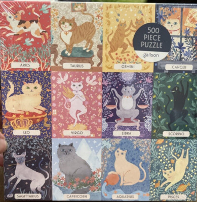 Cat Zodiac 500 piece jigsaw Puzzle. NEW