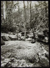 Glass Magic Lantern Slide BRADFIELD EMLIN BROOK C1890 OLD PHOTO ENGLAND 