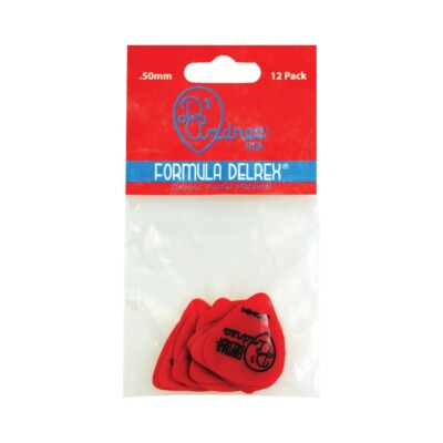 D'ANDREA Formula Delrex Picks - 351 Shape (TPD351 .50TH), 12 pcs Pick Pack, 0.50