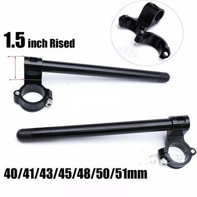 Universal Motorcycle 1.5 Inch CNC Rised Clip On Handlebar 37/41/43/45/48/50/51MM