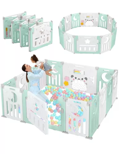 10/14/18 Stk Laufgitter Baby Laufstall Faltbar DIY Absperrgitter Krabbelgitter - Bild 53 von 59