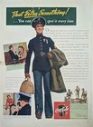1943 Vintage Coca-Cola print ad. WW2 Navy Soldier Returns Home Print Ad