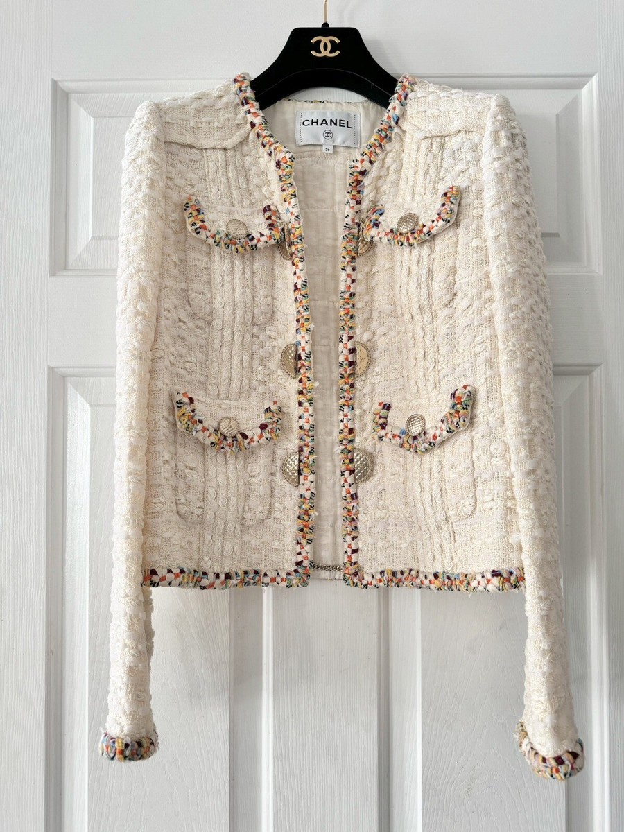 ココビーチ 25S◆送料込【CHANEL】jacket Cotton & Mixed Fibres Rare Chanel 17C 2017 Cruise Cuba Coco Fantasy Tweed Jacket