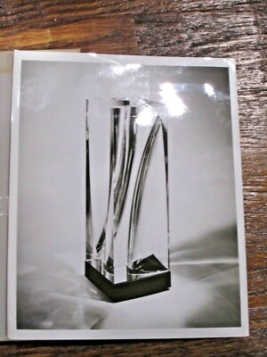 Steuben Glass B/W Photograph R174 Thompson HYPERBOLAS 8 x 10 + Letter LE Catalog