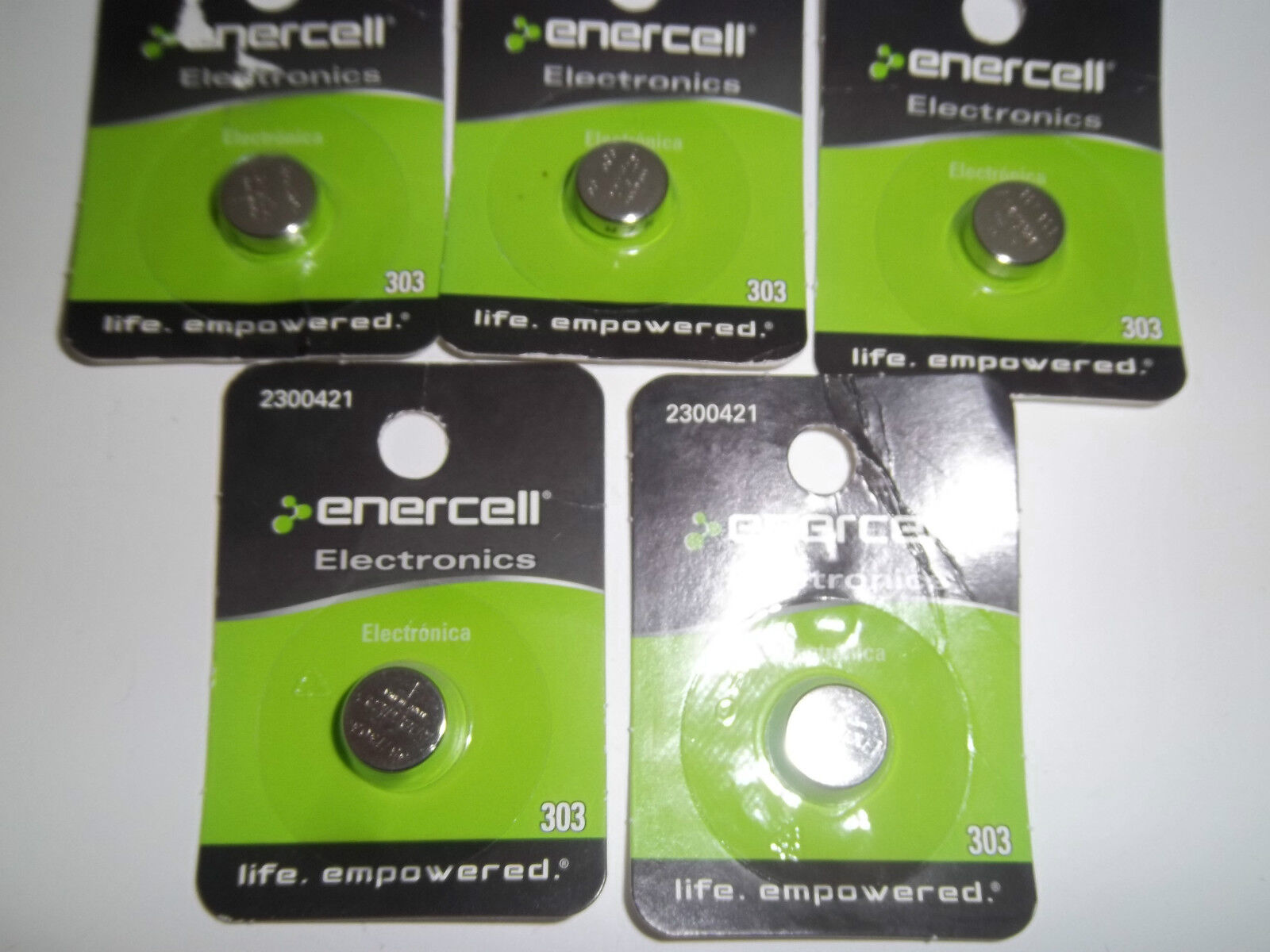 ENERCELL 2300421 (lot-of-5)  WATCH BATTERY # 303