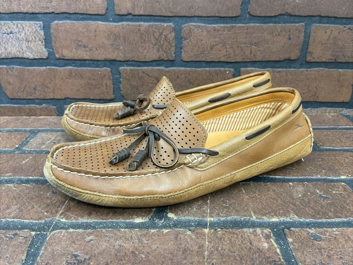 Tommy Bahama Brown Leather Loafers Men