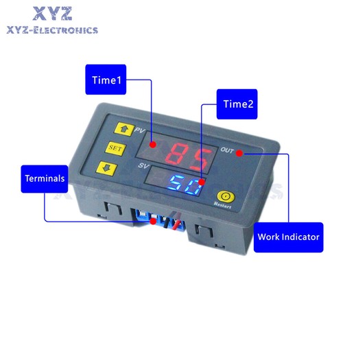 T3230 Digital Time Delay Relay Cycle Timer Control Switch AC110-220V DC12V 24V - Picture 11 of 17