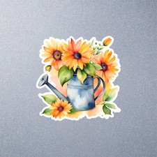 Flowering Watering Can Sticker - Vinyl Decal - Laptop - Car Sticker Mum - Can 1