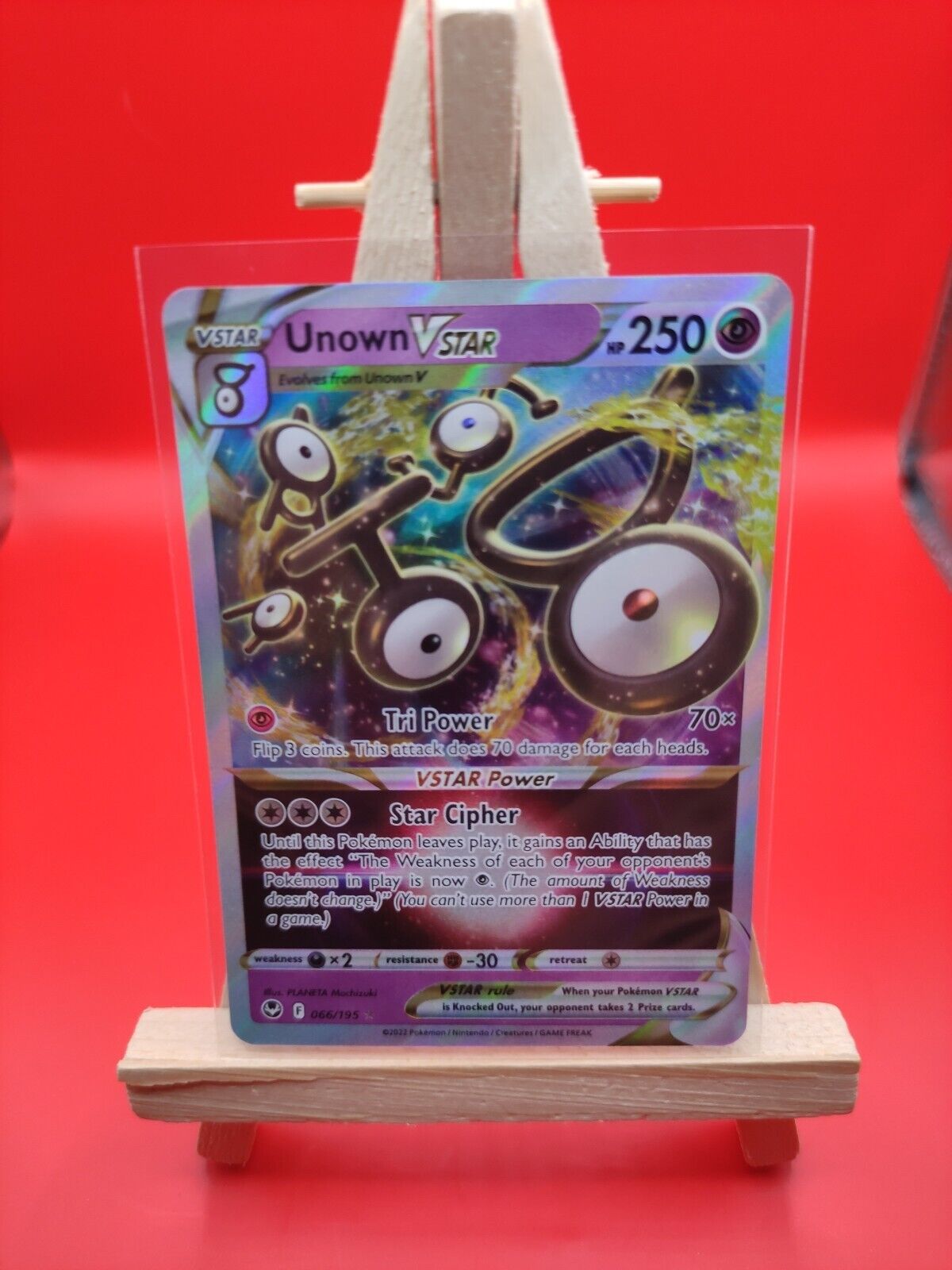 Unown VSTAR 066/195 Ultra Rare Gold Foil🔥Fan Art💥 NM