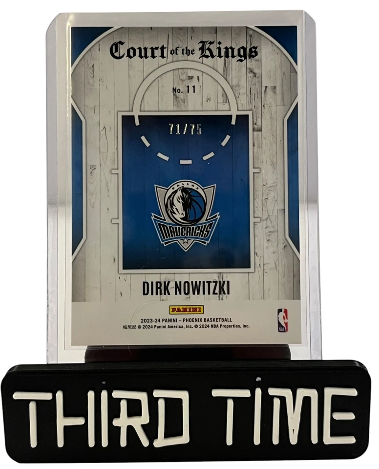 2023-24 Panini Phoenix - Court of the Kings Purple #11 Dirk Nowitzki /75 - Image 4 of 4