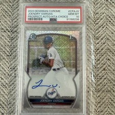 2023 Bowman Chrome Joendry Vargas HTA Choice Refractor 1st Auto #083/150 PSA 10