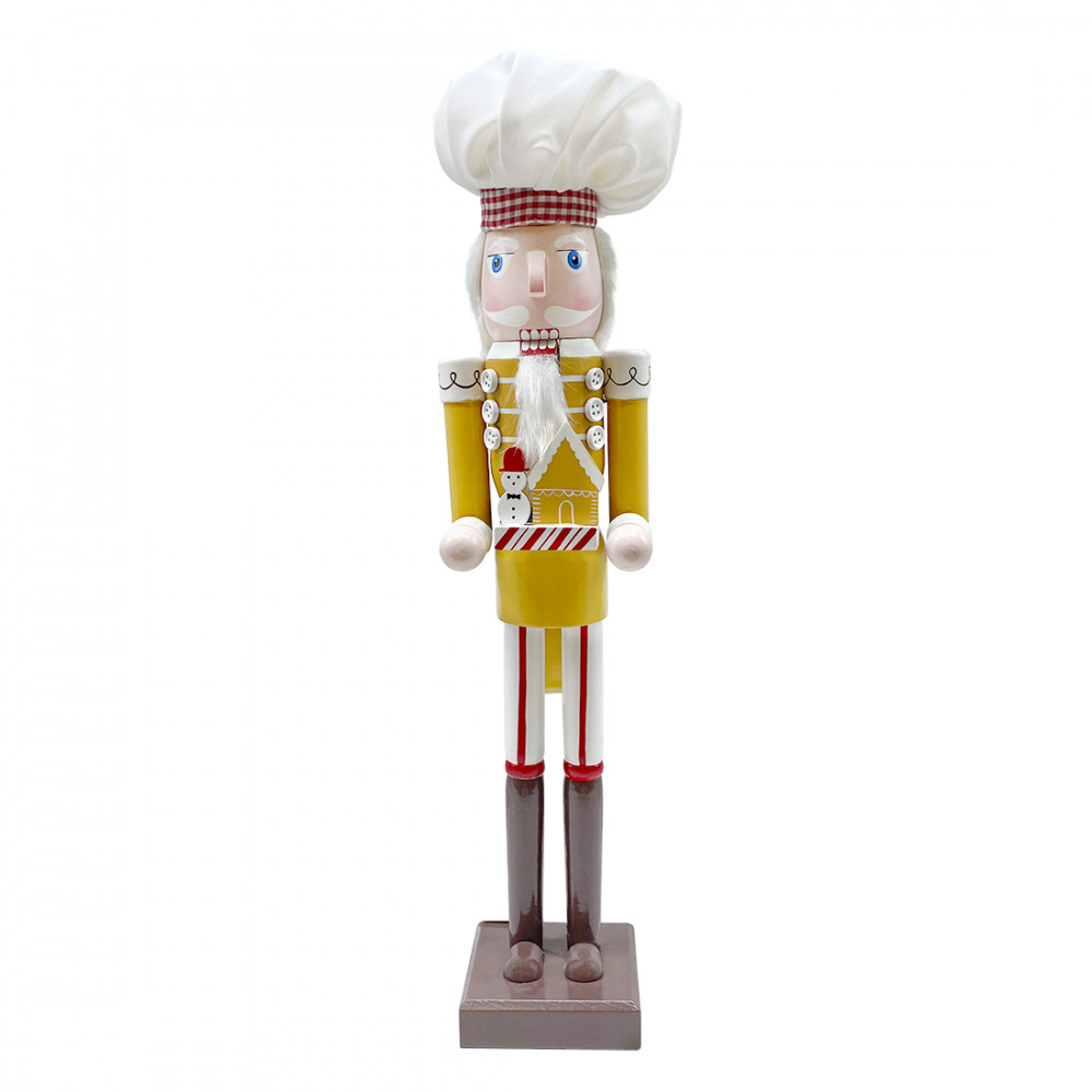 Casse-Noisette Soldat Chef 50cm statuette bois décoration Noël 433045