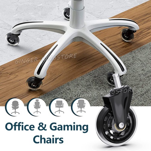 5pcs Rollerblade Office Desk Chair Wheels Replacement Rolling Caster Grip Ring - Picture 10 of 11