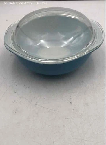 Pyrex Blue Home & Kitchenware Round Serving Dish Bowl With Covered Lid