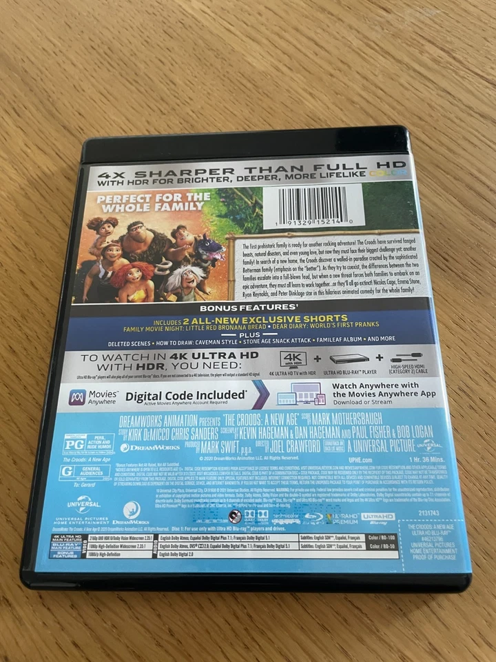 The Croods: A New Age 4k Ultra HD  US IMPORT - Image 2 of 2