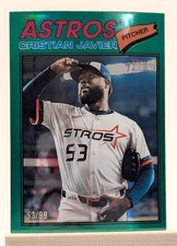 2026 Topps Heritage #330 Green Chrome Refractor 53/99 - Cristian Javier Astros
