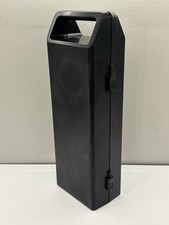 Vintage Audio Cassette Tape Carry Case Holder w/ Handle,Black Plastic, Holds 15