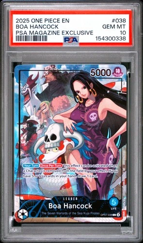 One Piece Boa Hancock One Piece Promos OP07-038 PSA Magazine Exclusive PSA 10