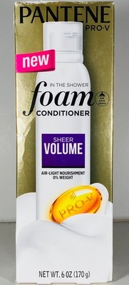Pantene Pro V In The Shower Foam Conditioner SHEER VOLUME 6 oz NEW 0% Weight