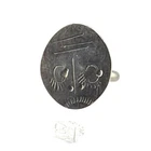 Vintage Sterling Silver Abstract Face Modernist Folk Art Ring 8.5
