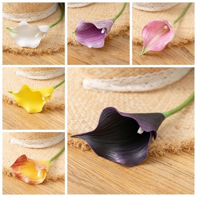 EVA Calla Lily Artificial Flowers DIY Bouquet, Perfect ffor Wedding Home Decor