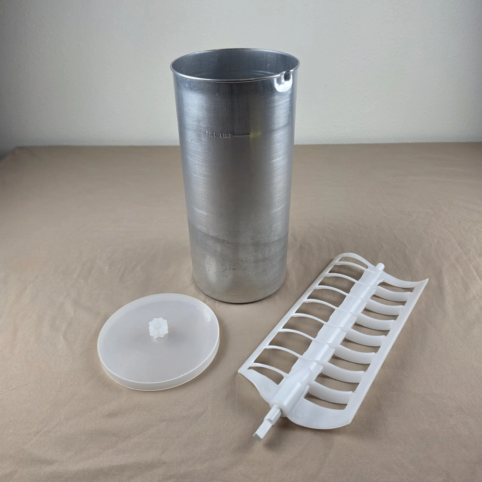 Vtg Rival 6 Quart Ice Cream Maker Replacement Parts Canister, Lid & Paddle