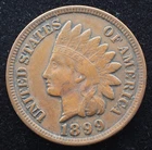 KAPPYSCOINS GH881 1899 CHOICE VF VERY FINE INDIAN HEAD CENT