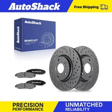 Front Drilled Slotted Brake Rotors Ceramic Pads for Honda Odyssey 3.5L V6