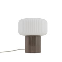 Tischleuchte Braun Keramik Glas E27 19 Cm Schlafzimmer Tischlampe Wohnzimmer