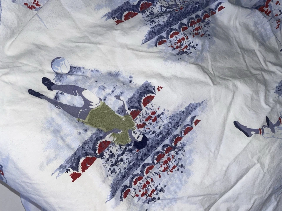 POTTERY BARN MVP DEPORTES AZUL ROJO BÉISBOL FÚTBOL Talla Queen Foto 3 de 4