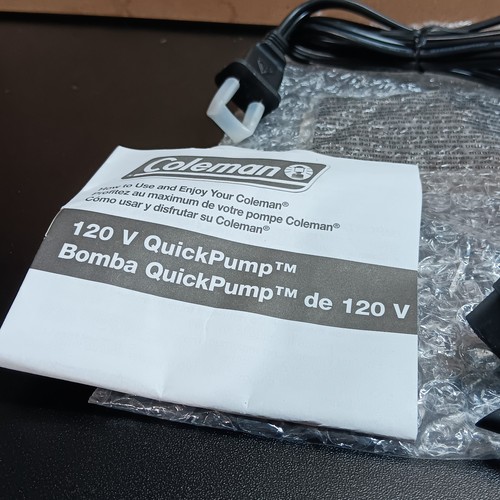 Coleman QuickPump 120V Universal AirBed Pump Red/Black Tested Working Pre-owned - Picture 2 of 15