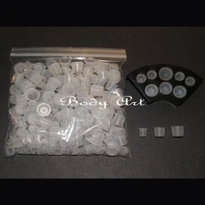 200 Tattoo Ink Cups Mix 100 Small 75 Medium 25 Large with Holder