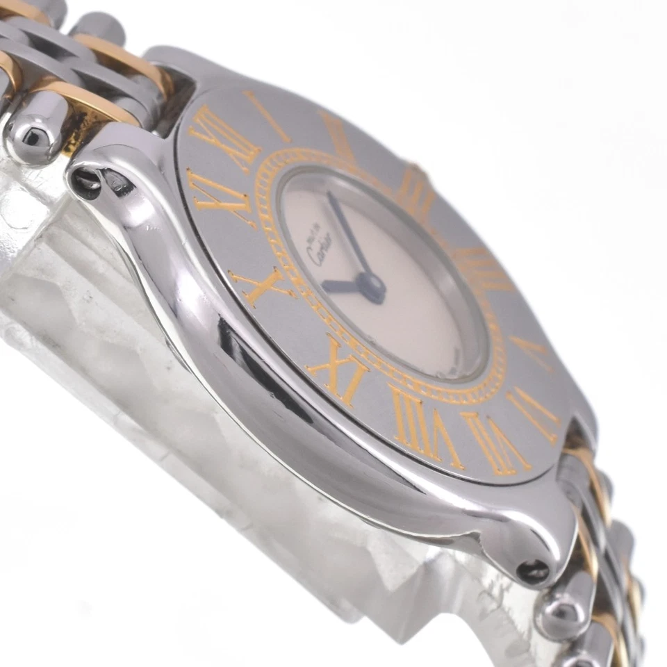 Reloj de cuarzo para dama CARTIER Must21 Vantian de acero inoxidable/chapado en oro D#142242 Foto 4 de 4