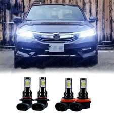 For Honda Accord 2008-2017 4x White Led Headlight High-low Beam Bulbs Kit