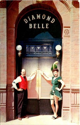 Durango, CO Colorado DIAMOND BELLE SALOON Can-Can Girl HOTEL STATLER Postcard