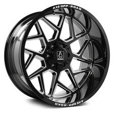 AXE NEMESIS Wheels 22x12 (-44, 6x139.7, 87.1) Black Rims Set of 4