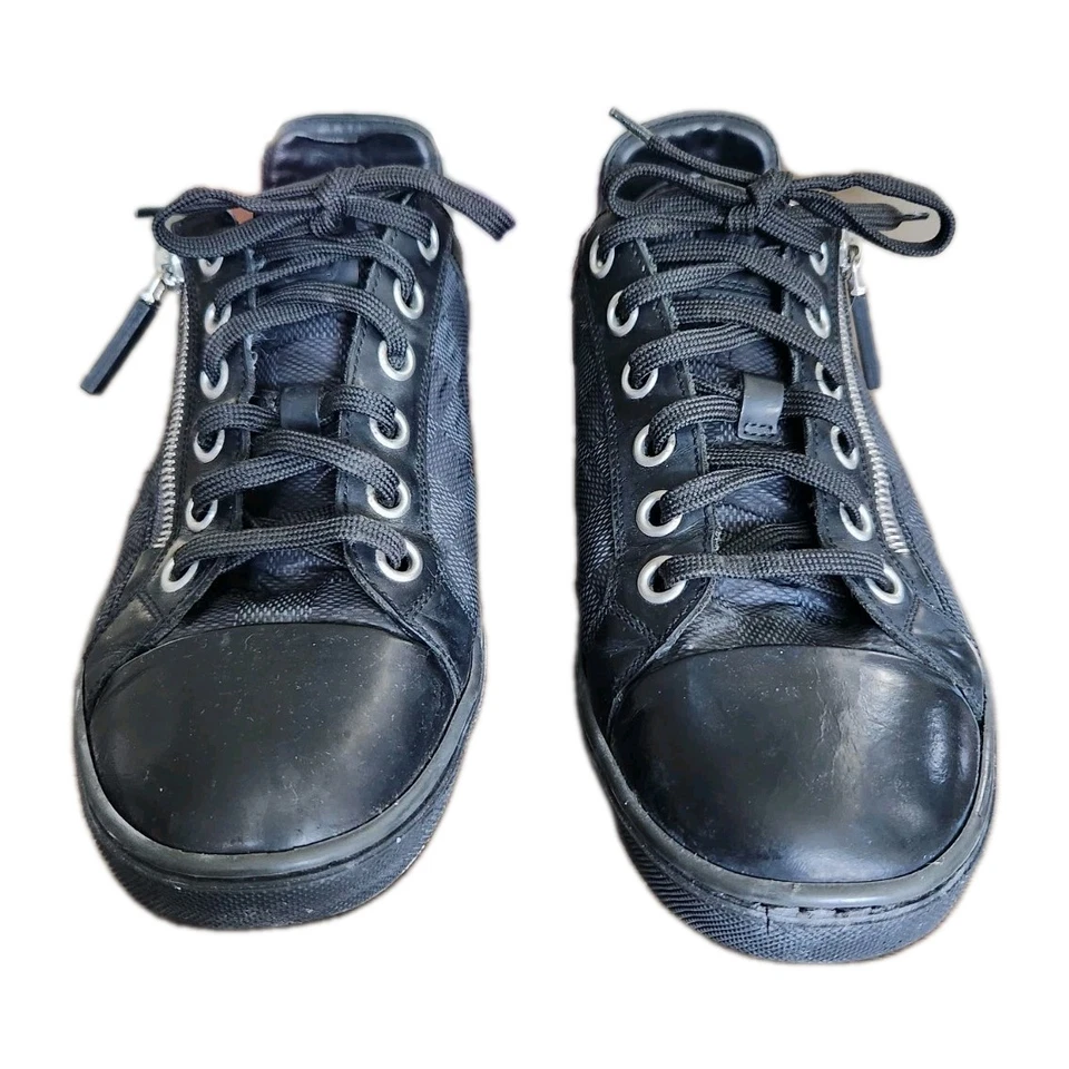 路易威登石墨黑色 Damier 低帮运动鞋皮鞋男式 6 码  — 第 2/4 张图片