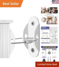 Stainless Steel Baby Proof Furniture Anchors - 10 Pack for Safety  Stability