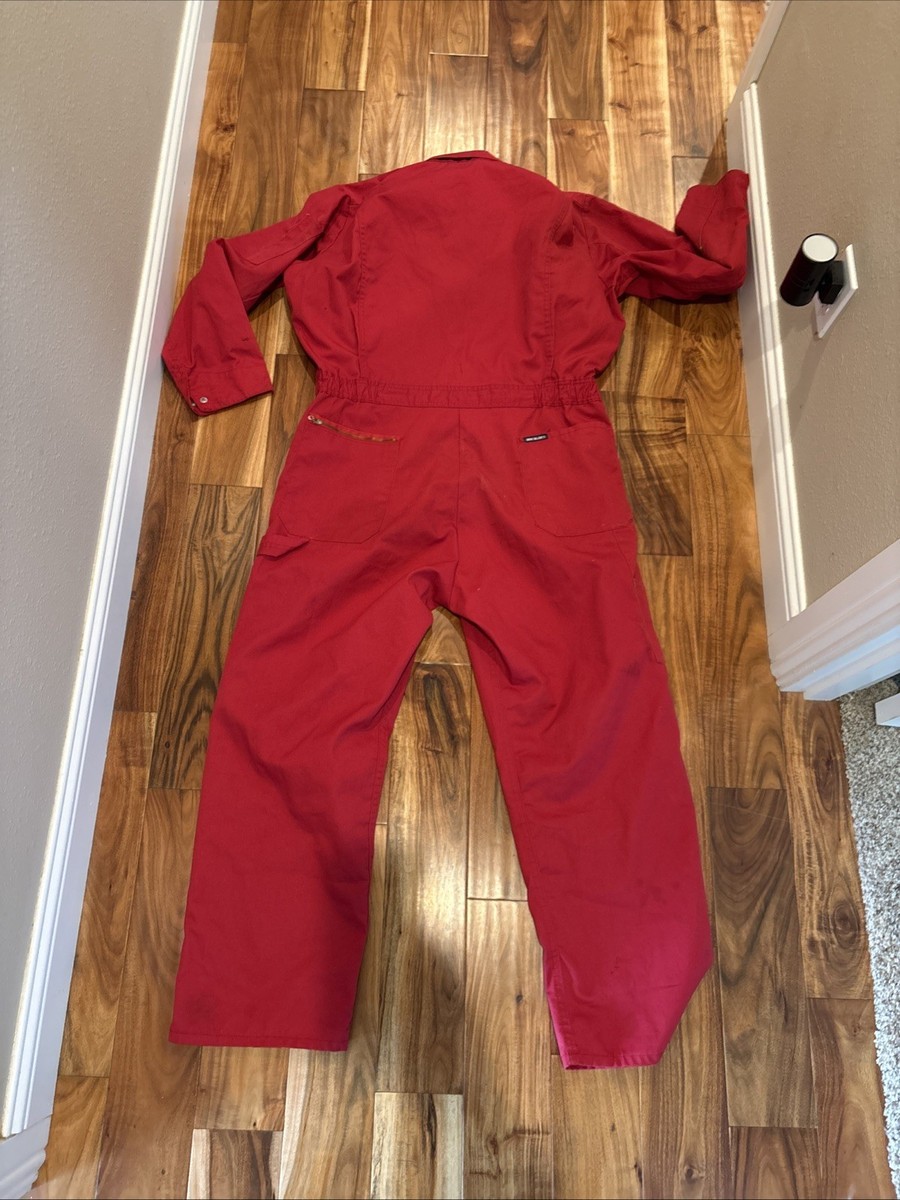 Vintage Dickies Mechanic Work Coveralls 44 Reg Red | eBay