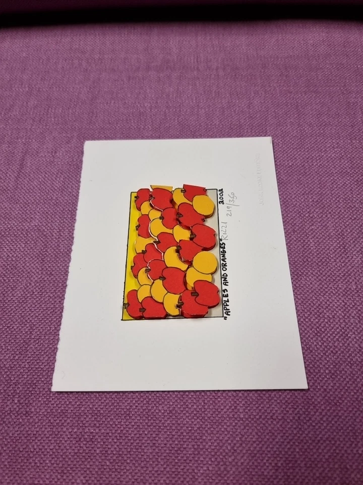 James Rizzi, 3 D, "Apples and Oranges "handsigniert und nummeriert,Mini 2002 - Bild 2 von 4